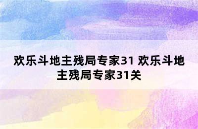 欢乐斗地主残局专家31 欢乐斗地主残局专家31关